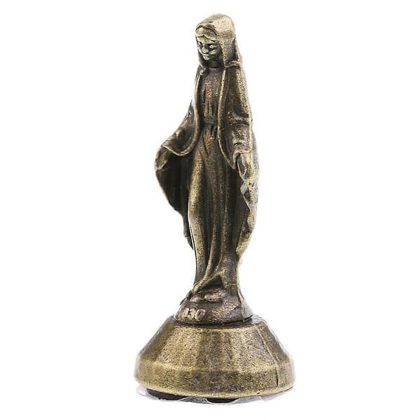 5xMadonna Statue Figur for Bil Hjem Kapell Dekor Bronse 5 Pcs