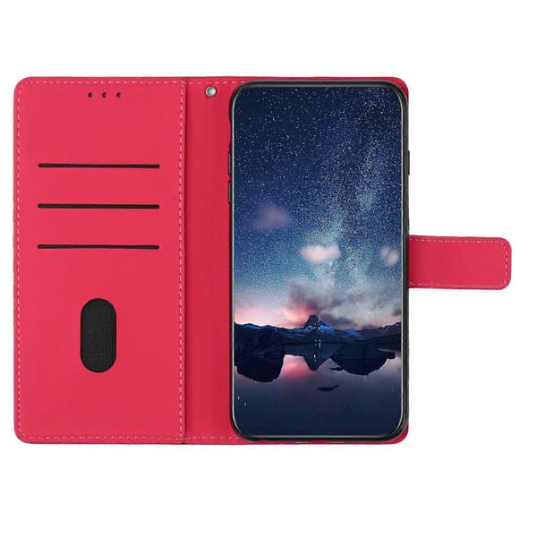 Diamantpræget læderetui til Xiaomi Poco X6 Red
