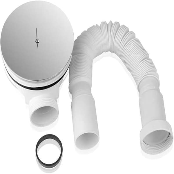 Duschavlopp med vattenlås för duschkar med avloppshålsdiameter 90 mm, flexibel slang