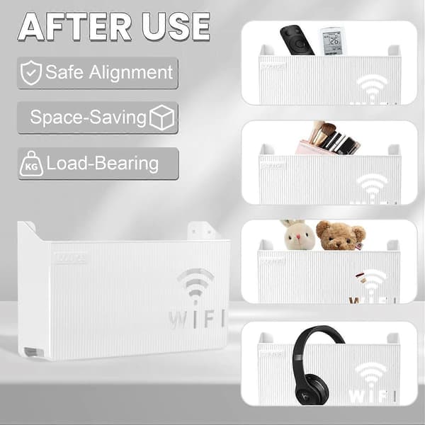 WiFi Router Storage Box, Wall Mounted WiFi Storage Box, Router Storage Shelf, Storage Boxes Shelf for Bedroom Living Room