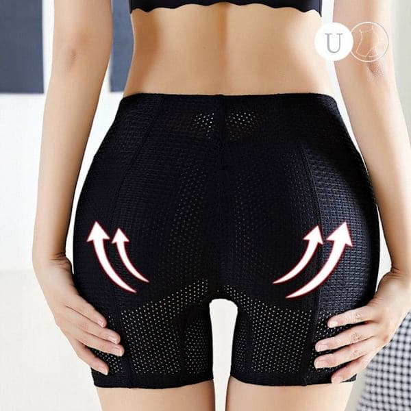 Breathable Panties with Butt Lift and Shaping Effect, Push Up Hip Enhancer with Hip Pads Black M black black M