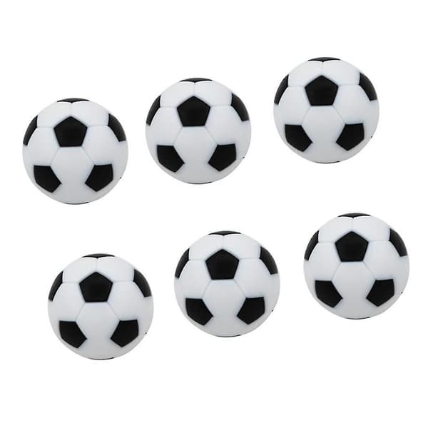 6 stk. 32 mm Bordfodbold Fodbold Foosball Bolde Udskiftning Sort