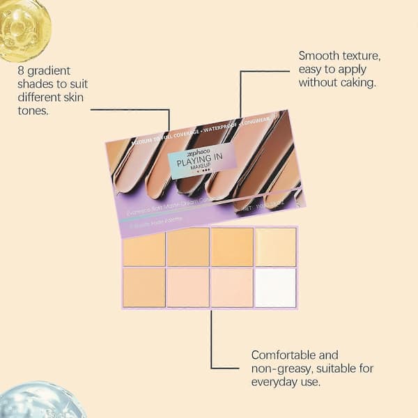 Zephoco Lys Farge Myk Tåke Gradient Concealer Fin Tekstur Lett Passform Naturlig Lett Sminkeeffekt