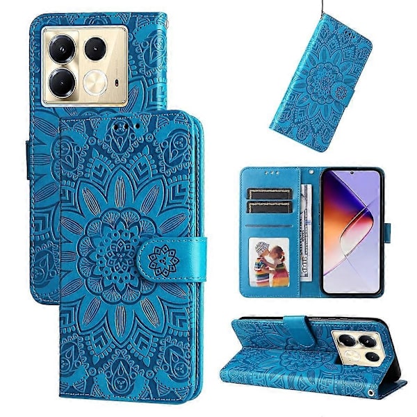 PU-telefonfodral för Infinix Note 40 5G Blue