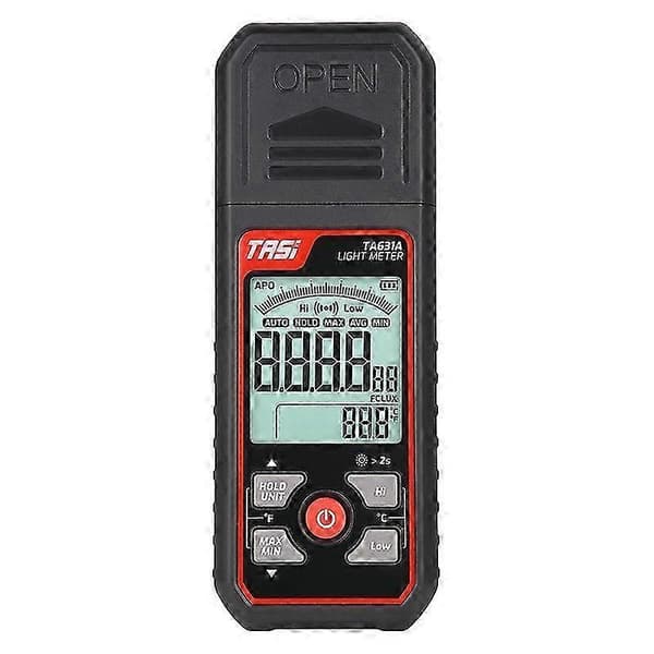 Belysningsmåler Lys Testinstrument Lysstyrke Lysmåler TA631A 26s