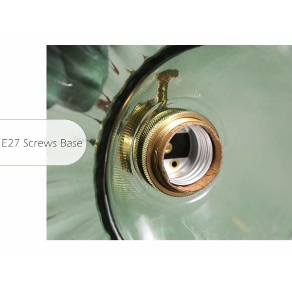 E27 Industriel Vintage Loftlampe Retro Glas Loftlampe Lampskærm (Hvid) white