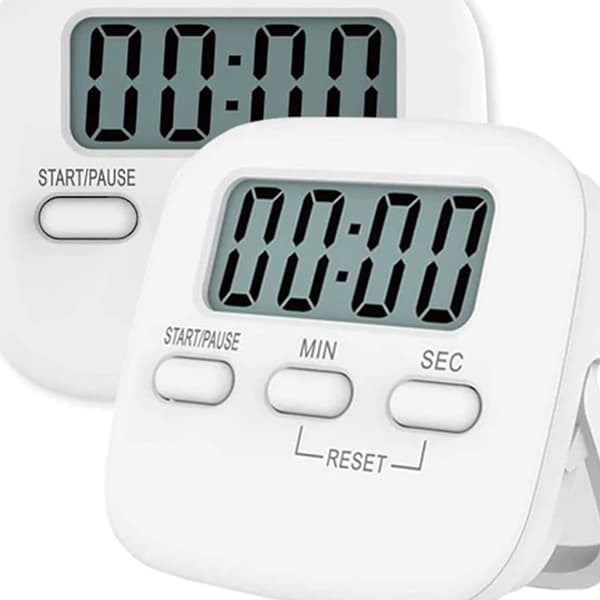 This 1-pack digital kitchen timer features a magnetic countdown stopwatch and a loud alarm, making it perfect for cooking