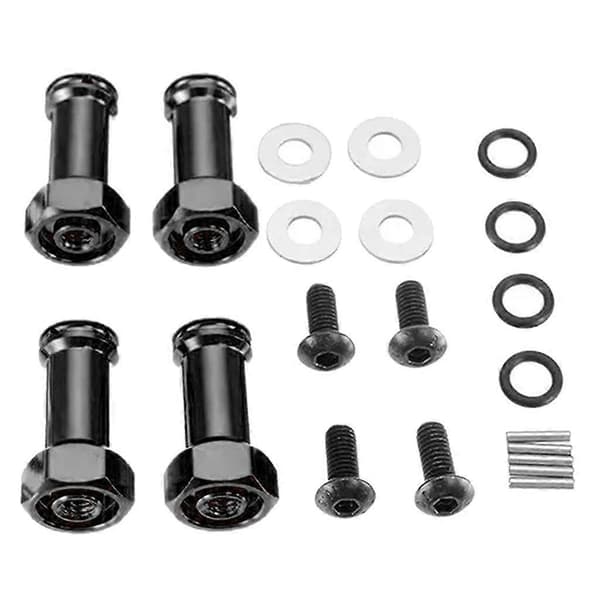 Metall 12mm Hjulnavsadapter Förlängning Offset /14 RC Bildel Black