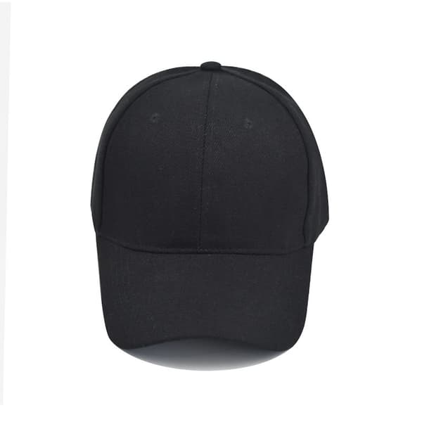 Polyester lett plate ensfarget baseball caps for par med buet brem
