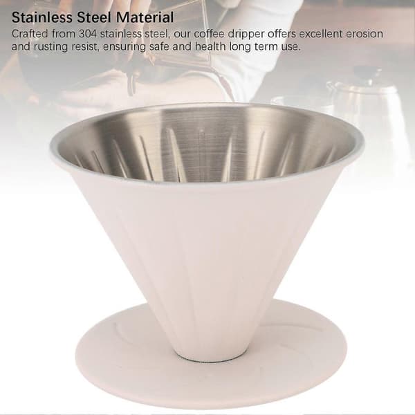 Hæld Over Kaffedrypper S 1-2 Kop Beige Rustfrit Stål 304