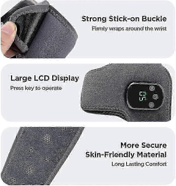 2025 Emsense Foot Massager Wireless Portable Triple Method 3 Vibration Modes Heated Ankle Wrap for Home Office Travel 1pc