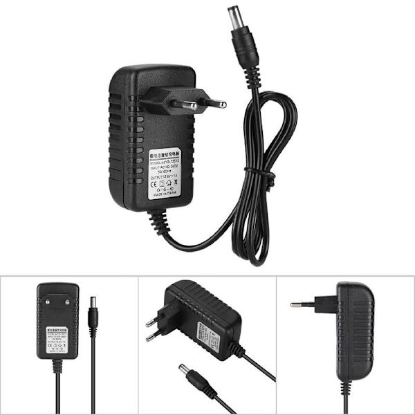Multi-level Protection 12.6V/1A Adaptive Lithium Battery Charger 100-240V Input - EU Plug