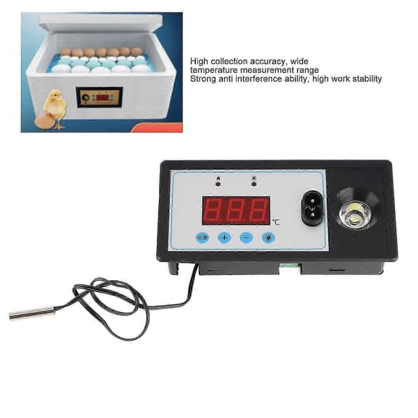 Egginkubator Termostat Automatisk Intelligent Eggklekkemaskin Temperaturkontroller med Lys 26s