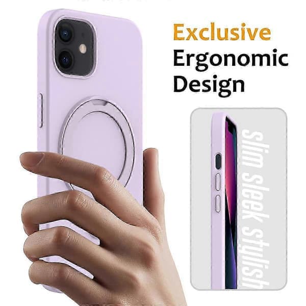 Magnetisk etui til iPhone 11 med ringstativ PC+Silikone Droppsikkert telefonetui Sti Style L