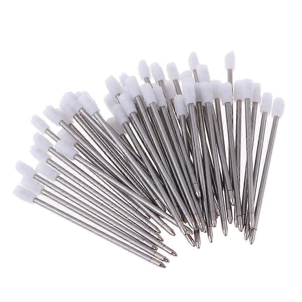 Lot/50st Metall Rollerball Pen Gel Pen Refill, 1mm spets Svart blue