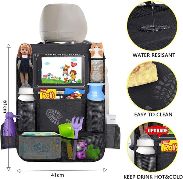 2-PAK Universal bilbagsæde mobil / tablet holder black
