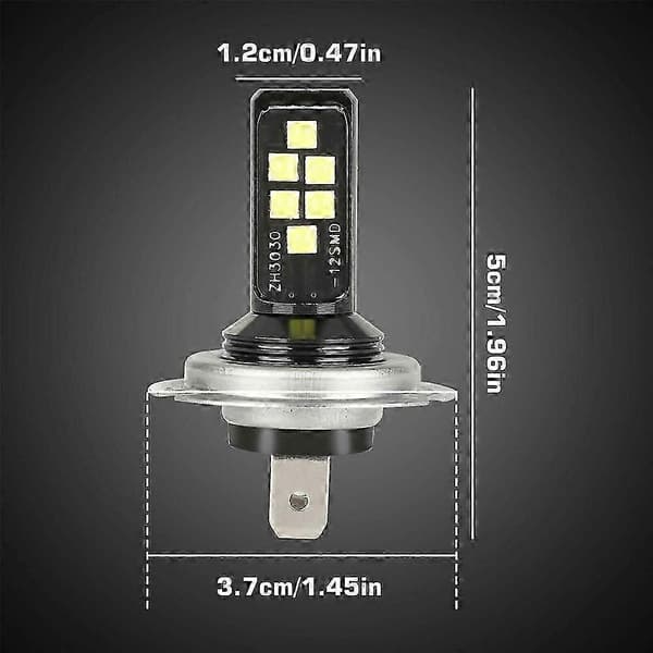 4x H7 LED frontlyspære Kit Fjernlys Nærlys 220W 60000lm Supersterk 6000k Hvit