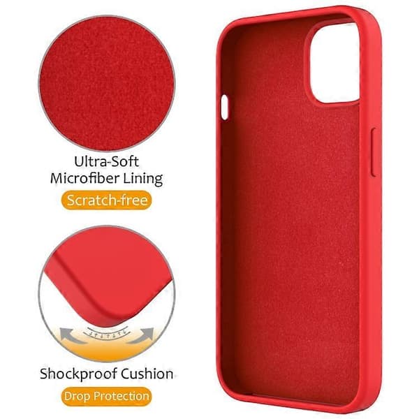 Mobile Case for iPhone 11 MagSafe Magnetic Liquid Silicone Case with Ring Holder (Red) (LGL)