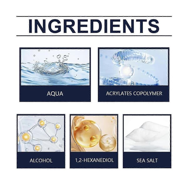 Mænds Havsalt Teksturspray - Langvarige Naturlige Bølger, Fluffy & Voluminøst Hår, Nem Anvendelse, 100ml