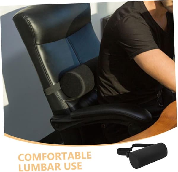 Memory Foam Neck Pillow Lumbar Support Use for Office Chair Cylindrical Multifunctional Cylindrical Home Car Lumbar Support