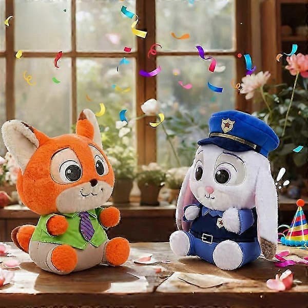 Zootopia Judy Hopps & Nick Wilde Plyslegetøj, Superbløde Udstoppede Dyr Dukker til Børnegaver B 45cm