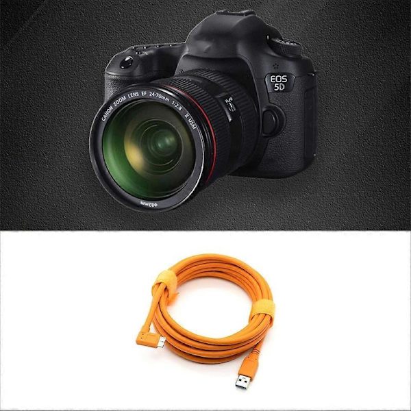 5m USB-C til Micro-B 3.0 Tethering Kabel til Canon 5D Mark IV 5DSR 1DX2 til Nikon D850 D5 Kamera Tethered Shooting TypeC