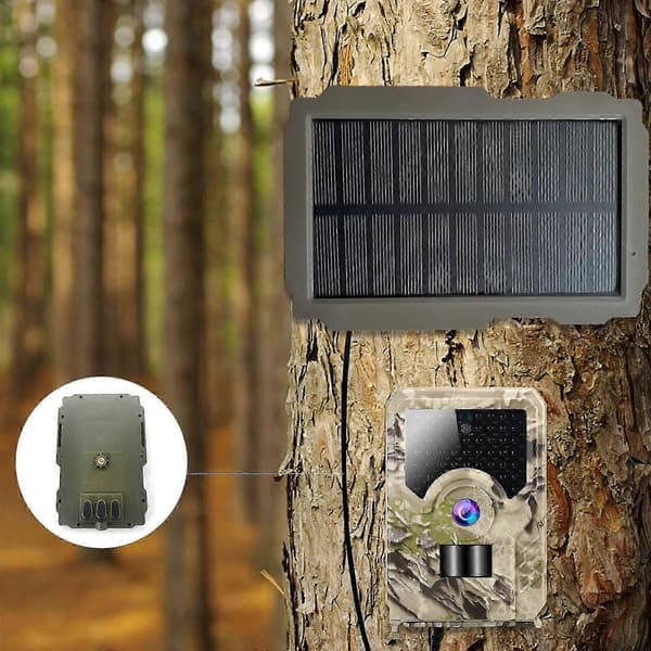 Trail Game Camera Solpanel Kit 3000mAh 6V-12V Genopladelig Soloplader til Jagtkamera 26s