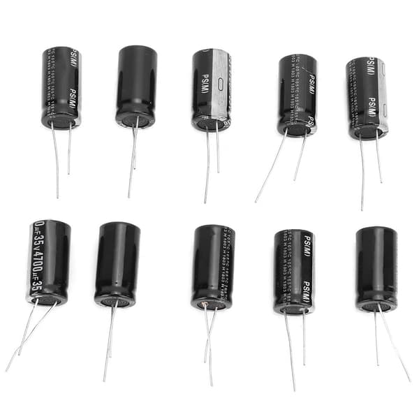 10 Pcs. Black 35V 4700μF Aluminum Electrolytic Capacitor Standard Terminal 18 x 30mm
