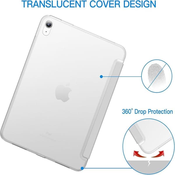 Fodral för iPad (A16) 11:e/10:e generationen (2025/2022), Slimmat Stativ Hårt Skal med Auto Wake/Sleep Funktion (Silver) Silver