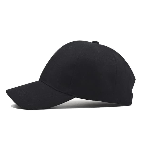 Polyester lett plate ensfarget baseball caps for par med buet brem