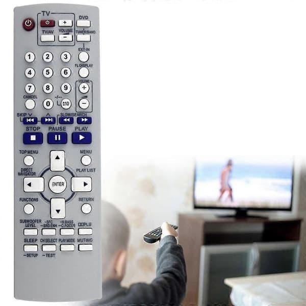 Praktisk och vacker fjärrkontroll för Panasonic DVD Stereo CD-system, batteridriven infraröd styrenhet