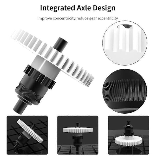 Til FLASHFORGE Adventurer 5M AD5M CNC Nanocoated Ekstruderhoved Gear Kit 3d Printer Dele til AD5M 3d Printer White&silver&black