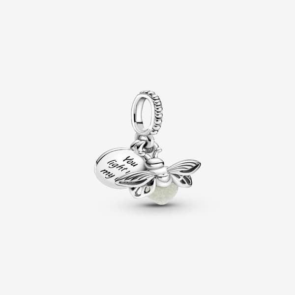 Pandora - Glow-in-the-Dark Firefly Pendant - Sterling Silver