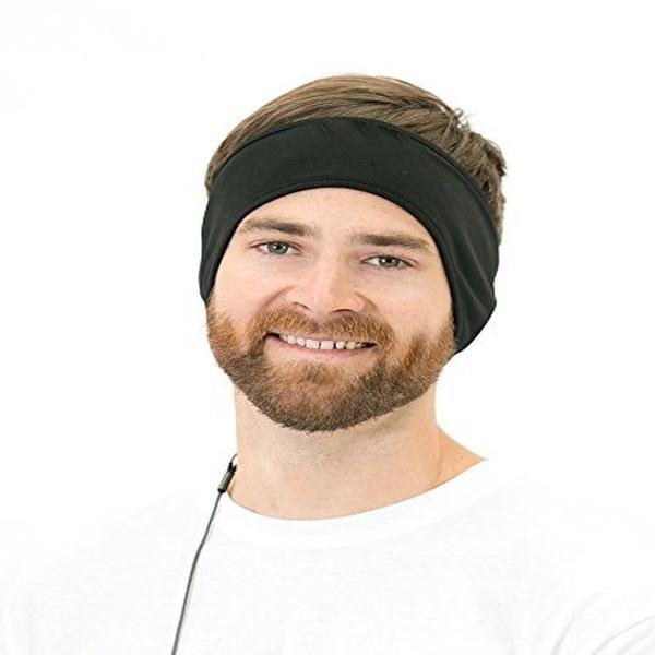 Hodebånd med hodetelefoner Lycra svart