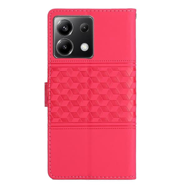 Diamantpræget læderetui til Xiaomi Poco X6 Red