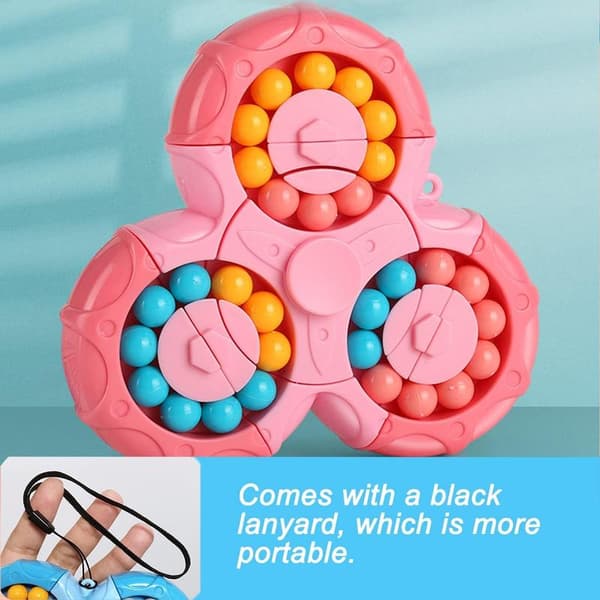 Magic Bean Rotating Cube - Luova sormikuutio palapelilelu, kädessä pidettävä spinner-dekompressiolelu Magic Cube -pallopeli
