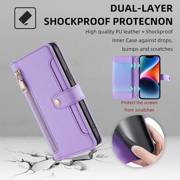 Lynlåspung-etui til Samsung Galaxy A12 Purple