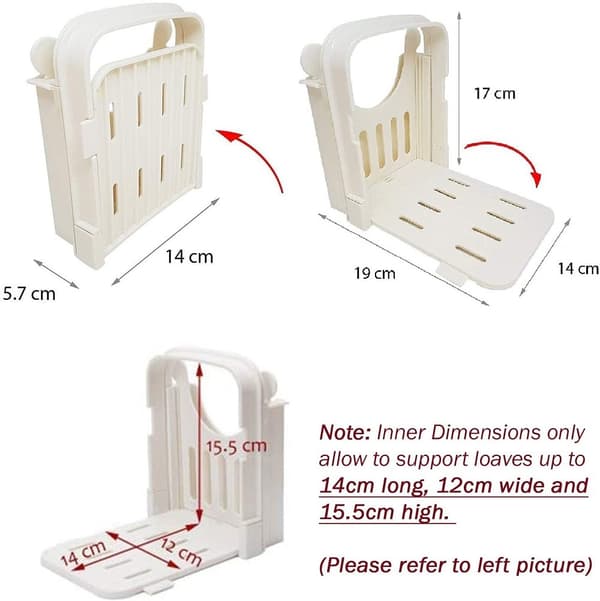 Bread Slicer, Multifunctional Sandwich/Toast Slicer, Foldable and Adjustable Manual Bread Slicer for Quickly and Safely Slicing 4 Slices of Thick Bread
