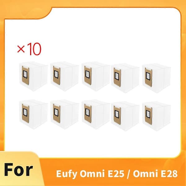 10 stk. støvsugerposer til Eufy Omni E25 / Omni E28 støvsugertilbehør, støvsugerpose reservedele