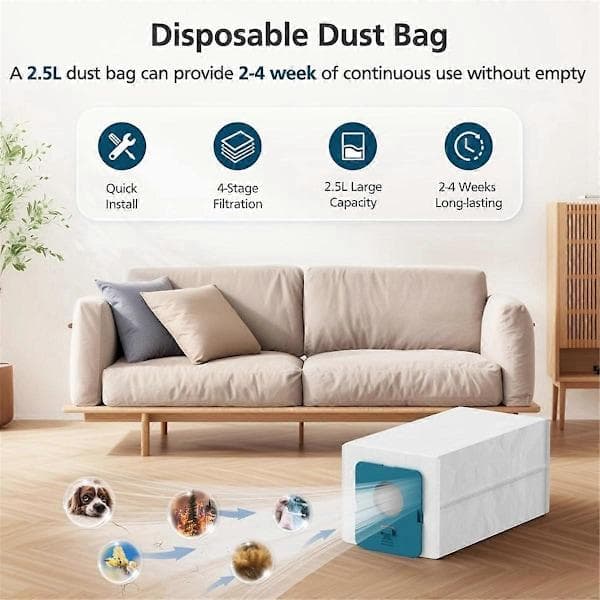 12-pack VCA-ADB953 dammsugarpåsar för SAMSUNG BESPOKE Jet sladdlös dammsugare, jämför med originaldel Som Visat{TL}
