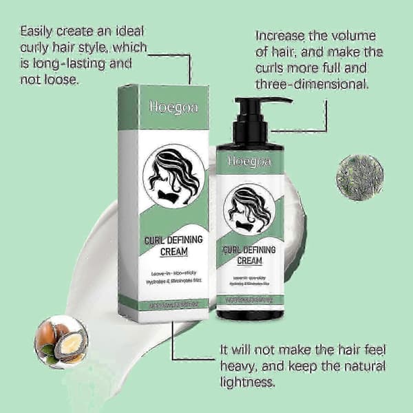 Krølleformel Lett Hårstylinglotion for Fluffy Naturlige Krøller, Tredimensjonal Styling, Langvarig Hold