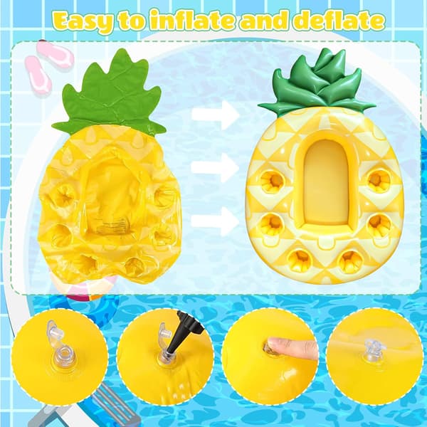 Inflatable Floating Cup Holder, 2-in-1 Drink and Snack Holder, 8-Hole Pool Bar, Large Capacity, Chassis, Beautiful Floating Inflatable Bottle Holder