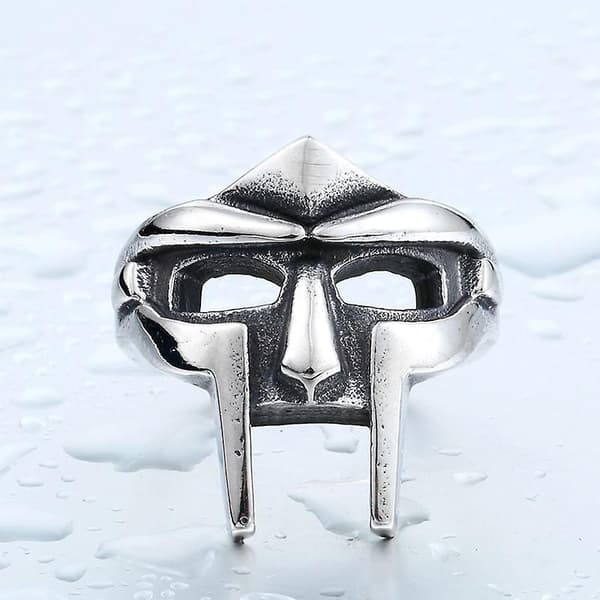 Doom Mask Gladiator Stil Ring Metall Silver Rostfritt Stål Storlek 7-14 10