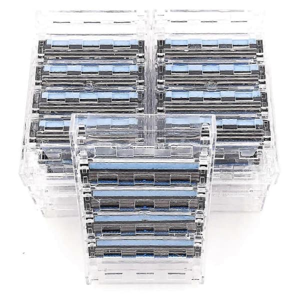 40 Triple Barberbladpatroner for Gillette Sensor, Sensor Excel, Sensor 3, Sensor 2, Personna Triflexx - Fleksible Blader 25-26