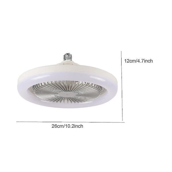 30W Ceiling Fan with Integrated Lights - E27 Remote Controlled Ceiling Lighting for Bedroom and Living Room