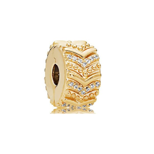 Pandora 925 Sterling Silver Spänne med Guld Solspänne Pärlarmband DIY Tillbehör 20