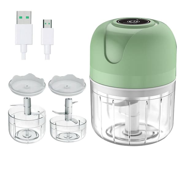 Electric Garlic Chopper, Portable Cordless Mini Chopper with USB Rechargeable Design, One-Button Operation Small Blender for Garlic Ginger Onion Nuts