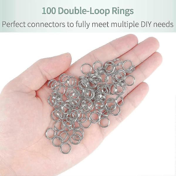 100-pack med 10 mm mini-delade hoppringar för smyckestillverkning