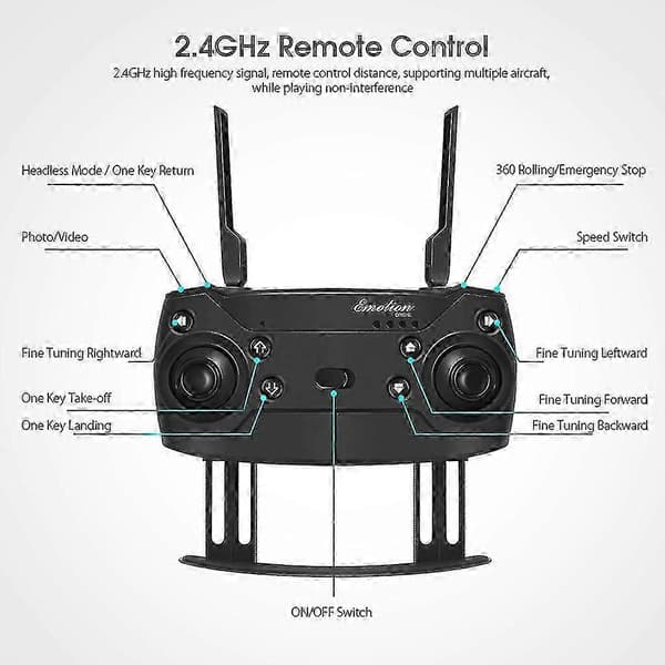4k Drone E58 Foldbar Fjernstyret Quadcopter High Definition Kamera Wifi Live Video 26s