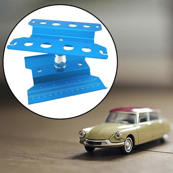 RC Bil Arbeidsstativ Arbeidsstasjon Aluminiumslegering 360 Graders Rotasjon Løftemodell Blue